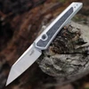 Kershaw Launch 20 7050 automatic knife profile view showing 3.0-inch satin MagnaCut reverse tanto blade and marbled carbon fiber handle.