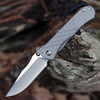 Chris Reeve Umnumzaan Drop Point, Glass Blasted 6AI4V Titanium Handle, 3.67" Stonewashed CPM MagnaCut Drop Point Plain Blade (UMN-1012)