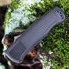 Benchmade Shootout OTF (BM5371FE) 3.494" CPM-Cruwear Flat Earth PVD Coated Drop Point Plain Blade, Textured Black CF-Elite Handle with Double-Action Thumb Slide