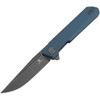 Bestechman Mini Dundee (BTKMK03F) 2.92" D2 Grey PVD Drop Point Plain, Slate Blue G-10 Handle