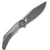 Bestech Seraph (BTKT2403A) 3.66" Bohler M390 Dark Bead Blasted+Flat Satin Drop Point Plain Blade, Grey Titanium Handle