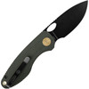 Vosteed Acorn (VOSA3303) 2.93" 14C28N Satin Drop Point Plain Blade, Green Micarta Handle