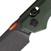 Vosteed Talarurus (VOSA2702) 3.03" Sandvik 14C28N Blackwashed Modified Sheepsfoot Plain Blade, Green Micarta Handle