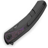 Bestech Sambac (BTKT2402B) 3.62" CPM-MagnaCut Blackwashed Trailing Point Plain Blade, Black Titanium Handle with Purple Haze Fat Carbon Fiber Inlay
