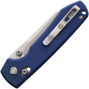 Vosteed Raccoon (VOSRCCVTM1) 3.25" Sandvik 14C28N Satin Cleaver Plain Blade, Blue Micarta Handle