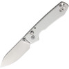 Vosteed Raccoon (VOSRCSVG6) 3.25" Sandvik 14C28N Satin Drop Point Plain Blade, White G-10 Handle