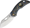 Olamic Custom Busker Arctic Storm carbon fiber folding knife