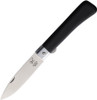 Main Knives Workers Line Linerlock (1020) 3.0" Drop Point 440A Satin Plain Blade, Black Pressed Wood Handle, Reverse Liner Lock