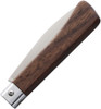 Main Knives Workers Line Linerlock (1001) 3.0" Drop Point 440A Satin Plain Blade, Walnut Wood Handle, Reverse Liner Lock