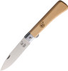 Main Knives Workers Line Linerlock (1000) 3.0" Drop Point 440A Satin Plain Blade, Beech Wood Handle, Reverse Liner Lock