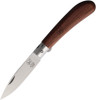 Main Knives German Line Linerlock (1201) 3.5" Drop Point 440A Satin  Plain Blade, Bubinga Wood Handle, Reverse Liner Lock