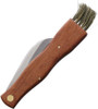 Main Knives Folding Mushroom Knife (7000) 4.5" Curved 420 Satin  Plain Blade, Bubinga Wood Handle, Black Nylon Sheath