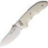 Viper Moon (V6008GI) 2.95" CPM-MagnaCut Satin Drop Point Plain Blade, Ivory G-10 Handle