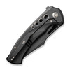 WE Knife Swiftfin (WE230511) 3.8" CPM-20CV Blackwashed Modified Clip Point Plain Blade, Black Titanium Handle with Satin Holes