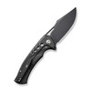 WE Knife Swiftfin (WE230511) 3.8" CPM-20CV Blackwashed Modified Clip Point Plain Blade, Black Titanium Handle with Satin Holes