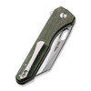 CIVIVI Nugz (CIVC230602) 3.17" 14C28N Satin Reverse Tanto Plain Blade, Green Canvas Micarta Handle