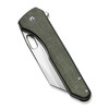 CIVIVI Nugz (CIVC230602) 3.17" 14C28N Satin Reverse Tanto Plain Blade, Green Canvas Micarta Handle
