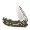 Sencut Hyrax (S230972) 3.3" 9Cr18MoV Satin Drop Point Plain Blade, Green/Ivory G-10 Handle