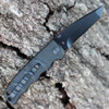 Boker Plus KALS Mini Auto (01KALS98) 2.52" D2 Black Tanto Partially Serrated Blade, Black Aluminum Handle w/ Push Button Open