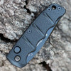 Boker Plus KALS Mini Auto (01KALS98) 2.52" D2 Black Tanto Partially Serrated Blade, Black Aluminum Handle w/ Push Button Open