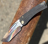 Medford Knife & Tool Marauder-H Frame Lock ( MK0454VT-30PV-T1C1-BP)- 4.25" S45VN Vulcan Tanto Point Blade, DLC Titanium Handle, Bronze Hardware and Clip, DLC Breaker