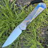 Chris Reeve Small Sebenza 31 Unique Graphic, 2.99in Satin-Polished Drop Point Blade (S31-1400)