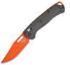 Benchmade Mini Taggedout (15533OR-01) 3.04" CPM-MagnaCut Orange Cerakote Coated Clip Point Plain Blade, Black Carbon Fiber Handle