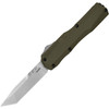 Kershaw Livewire OTF (9000TOLSW) 3.3" CPM-MagnaCut Stonewashed Tanto Plain Blade, OD Green Aluminum Handle, Double-Action Thumb Slide