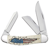 Case Canoe 10767 American Flag Natural Smooth Bone (TB6339 SS)