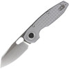 Vosteed Ankylo (VOSA1910) 3.18" Elmax Satin Reverse Tanto Plain Blade, Gray Aluminum Handle
