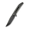 WE Ezinta (WE220413) 3.99" Bohler M390 Polished Gray Clip Point Plain Blade, Polished Gray Titanium Integral Handle w/ Satin Holes