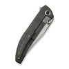 WE Ezinta (WE220414) 3.99" Bohler M390 Polished Bead Blasted Clip Point Plain Blade, Tiger Strip Flamed Titanium Integral Handle w/ Satin Holes