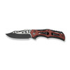 CIVIVI Biophase (CIVC23083C1) 3.48" Nitro-V Blackwashed w/ Satin Flat Clip Point Plain Blade, Black Aluminum w/ Burgundy Coarse G-10 Handle