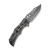 CIVIVI Biophase (CIVC23083CDS1) 3.48" Damascus Clip Point Plain Blade, Gray and Black Aluminum and Carbon Fiber Overlay on Black G-10 Handle