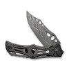 CIVIVI Biophase (CIVC23083CDS1) 3.48" Damascus Clip Point Plain Blade, Gray and Black Aluminum and Carbon Fiber Overlay on Black G-10 Handle