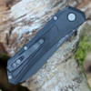 Pro-Tech Oligarch Sinkervich Design (DS103) - 3.25" DLC Black CPM-MagnaCut Plain Blade, Black Aluminum Handle w/Blasted Hardware