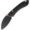 Vosteed Mini Nightshade (A0218) 2.60" CPM-S35VN Blackwashed Shilin Cutter Plain Blade, Black Titanium Handle