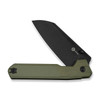 CIVIVI Hid (C23008-2) 4.14" Sandvik 14C28N Blackwashed Reverse Tanto Plain Blade, OD Green G-10 Handle