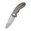 Sencut Cybrix (S23098A-2) 3.46" 9Cr18MoV Satin Drop Point Plain Blade, Gray Aluminum Handle