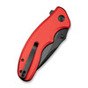 Sencut Cybrix (S23098A-3) 3.46" 9Cr18MoV Black Drop Point Plain Blade, Red Aluminum Handle