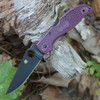 Spyderco Stretch 2 XL Lightweight (C258BGBKP) - 3.92" MICRO-MELT PD#1 Black Plain Blade, Burgundy FRN Handle