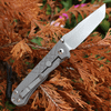 Chris Reeve Umnumzaan UMN-1014 CPM MagnaCut 3.68 in stonewash tanto — hollow grind, 63-64 HRC, 0.14 in thick, reinforced tip