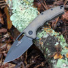 Heretic Medusa Manual (H009-6A-TIBRZ) 3.25" Black DLC Magancut Tanto Point Plain Blade, Antiques Bronze Titanium Handle, All Black Hardware