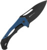 SOG Bulwark (SOG14240157) 3" Black D2 Drop Point Plain Blade, Black and Blue Micarta Handle