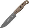 TOPS Knives Baja 4.5 (TPBAJA4502) 4.8" 1095 Gray Drop Point Plain Blade, Green Micarta Handle