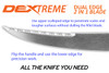 Dexter Dextreme Dual Edge Stiff Fillet Knife (DX10S) 10" DEXSTEEL Serrated and Plain Edge Stiff Blade, Orange DexGrip Handle