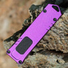 Boker Plus USB OTF 2.0 (06EX269) 1.77" D2 Blackwashed Drop Point Plain Blade, Purple Aluminum Handle with Double-Action Thumb Slide, Black Pocket Clip