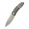 WE Knife Sine Wave (WE23069B-2) 3.98" Bohler M390 Stonewashed Drop Point Plain Blade, Hand Rubbed And Satin Finished Titanium Handle