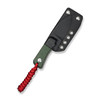 CIVIVI Baby Banter Fixed Blade (C23045-2) 2.39" Nitro-V Stonewashed Drop Point Plain Blade, Green Canvas Micarta Handle, Black Kydex Sheath and Clip