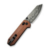 CIVIVI Yonder (C23073B-DS1) 2.88" Damascus Spey Point Plain Blade, Guibourtia Wood Handle